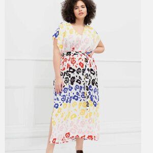 Eloquii Multicolor Floral Maxi Dress